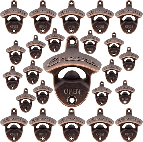 Vista 28 de Abridor de botellas de bronce antiguo montado en la pared de latón anima abrebotellas de cerveza abridor montado inoxidable