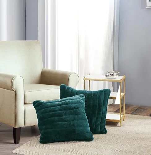Vista 18 de Home Soft Things Serenta Super Mink - Funda de almohada de color sólido con respaldo de sherpa, juego de 2 piezas, 14 x 26 pulgadas, blanco antiguo