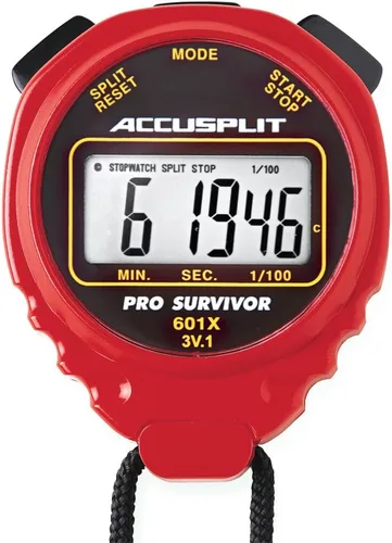 Vista 3 de Reloj cronómetro Accusplit Pro Survivor A601X, con pantalla extragrande
