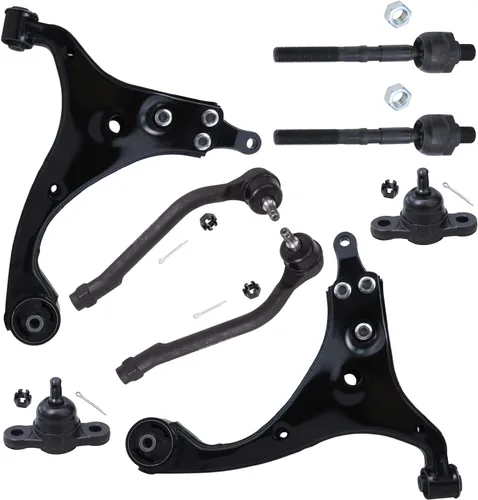 Vista 165 de Detroit Axle - Kit de 8 piezas para Chevy GMC Silverado Sierra Suburban 1500 Yukon Cadillac Escalade 2 brazos de control superior, 2 barras