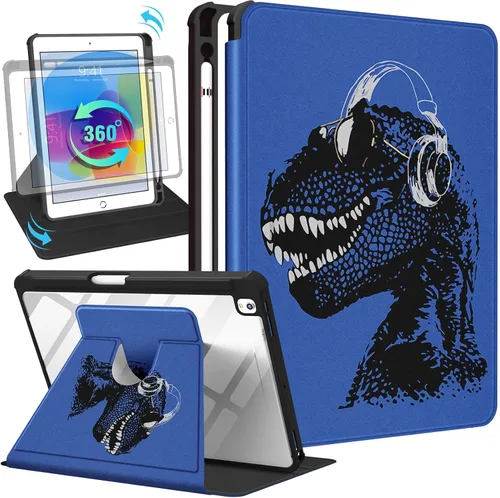 Vista 13 de Uppuppy Funda para iPad de 9ª/8ª/7ª/Air de 3ª Generación Caso 10.2" y para iPad Pro de 10.5 Pulgadas Fundas Soporte Giratorio de 360 Grados Funda