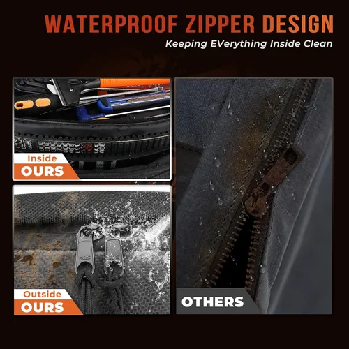 Vista 4 de Kemimoto Bolsa de Almacenamiento para Correa de Transmisión UTV Porta Correa CVT con Tira Reflectante Compatible con Todos los UTVs