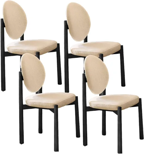 Vista 16 de Upholstered Dining Chairs with Fabric/Plush Cushion, Wooden Dining Room Chair Set of 1/2/4, Kitchen Chair for Living Room Balcony Black+brown