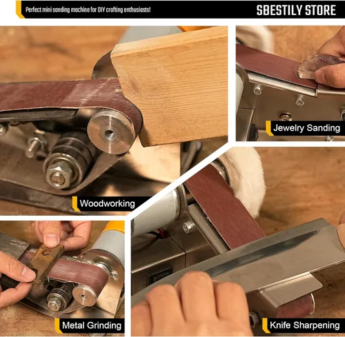 Vista 6 de Afilador de cuchillos y herramientas eléctrico multifuncional, 7 velocidades ajustables, sistema de afilado de cuchillos, para caza, cuchillos
