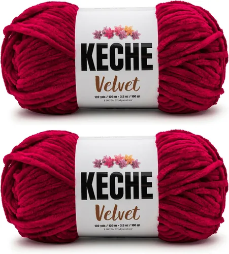 Vista 114 de Hilo de terciopelo Keche para crochet, suave chenilla voluminosa para bebé, manta Amigurumi, 100 gr (121 m) - Blanco