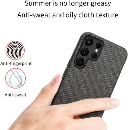 Vista 4 de Funda de piel de lona para Samsung Galaxy s22 Ultra Note 20 10 S21 FE S20 FE S9 S10 S22 Plus a52s a71 A12 A50 A32 A52 A51, rojo, para A51 5G, A516