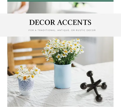 Vista 5 de Tope decorativo de puerta, topes de puerta de hierro fundido, decoración creativa de habitación retro, acentos de decoración de estantes, decoración