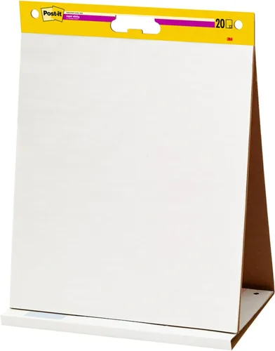 Post-it - Caballete de mesa superadhesivo, ideal para profesores y estudiantes virtuales, 20 x 23 pulgadas, 20 hojas/bloc, 1 bloc (563R), papel