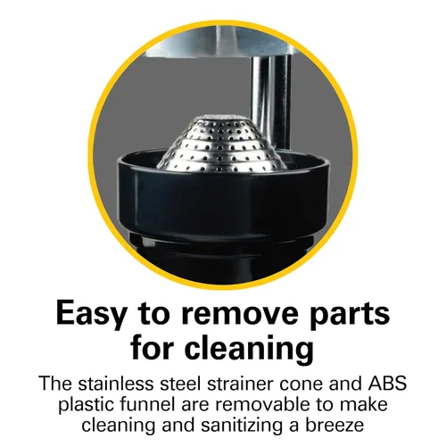 Vista 5 de Hamilton Beach, exprimidor de cítricos comercial 932, color negro