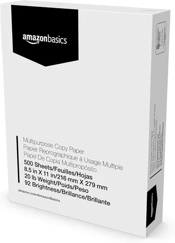 Vista 9 de Yaxa Basics Papel multipropósito para impresora y copiadora, 20 lb, 8.5 x 11 pulgadas, 3 resmas (1,500 hojas), 92 brillante, blanco
