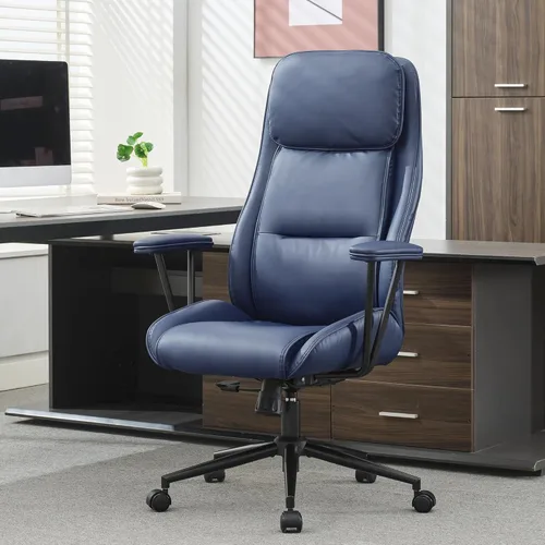 Vista 14 de Silla de escritorio de oficina con respaldo alto, silla de oficina ergonómica reclinable, moderna silla giratoria para computadora, sillas de sala