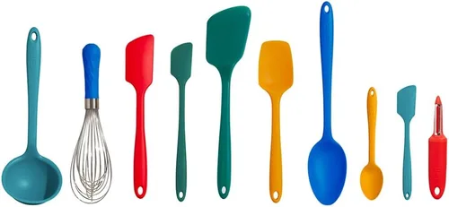Vista 22 de GIR: Get It Right - Juego de utensilios de cocina de silicona de 5 piezas, cucharón, espátula, abatible, cuchara y cuchara, utensilios de cocina