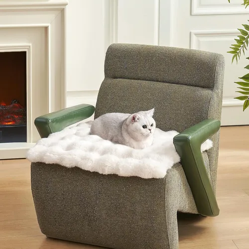 Vista 7 de COZY KISS Funda para silla de piel sintética, suave e impermeable para protector de asiento de automóvil, alfombrilla a prueba de orina líquida