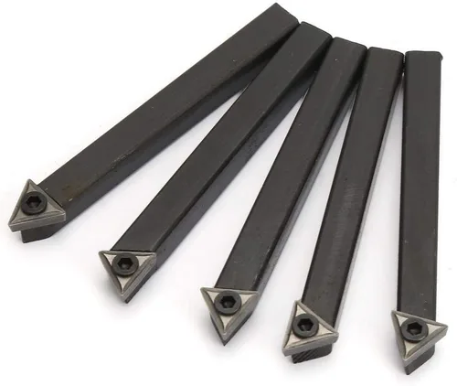 Vista 7 de Juego de 5 piezas de insertos de carburo indexables de 1/4 pulgadas, broca de herramientas de torno de carburo, broca de inserción de herramientas