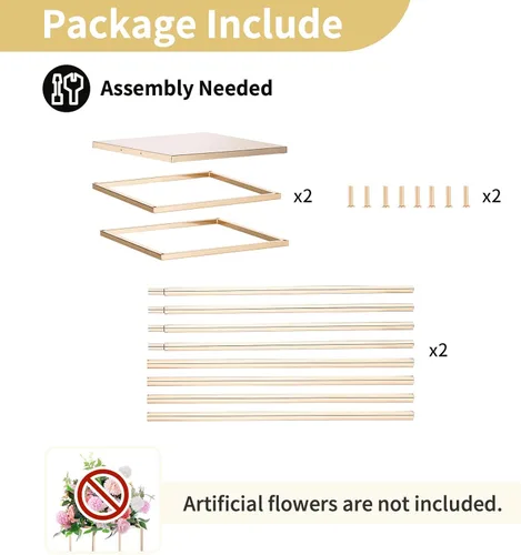 Vista 6 de Nuptio Jarrones dorados para centros de mesa de boda, 2 piezas de jarrón dorado de 23.6 pulgadas de alto, centros de mesa de boda para mesas