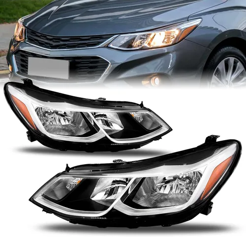 Vista 33 de JSBOYAT Compatible con el conjunto de faros delanteros Chevy Cruze 2016-2019 de repuesto, halógeno, no proyector, faro delantero estilo OE, lado