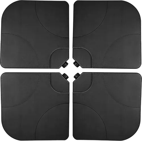 Vista 10 de WestinTrends Paraguas universales de 4 piezas con base cuadrada en voladizo para patio al aire libre, pesos resistentes, relleno de agua o arena