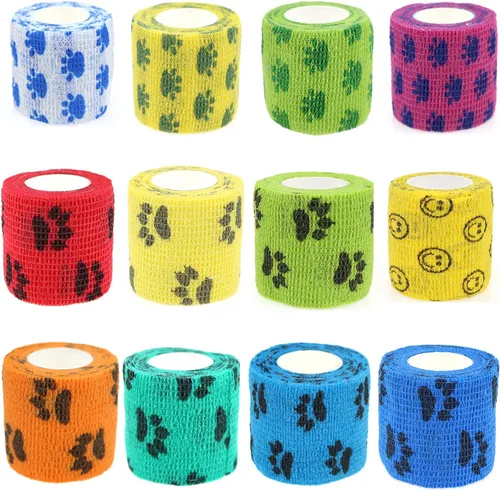Vista 46 de Vendaje autoadhesivo y envoltura adhesiva animal Vendaje cohesivo envoltura autoadhesiva Cinta adhesiva de primeros auxilios para perros, gatos