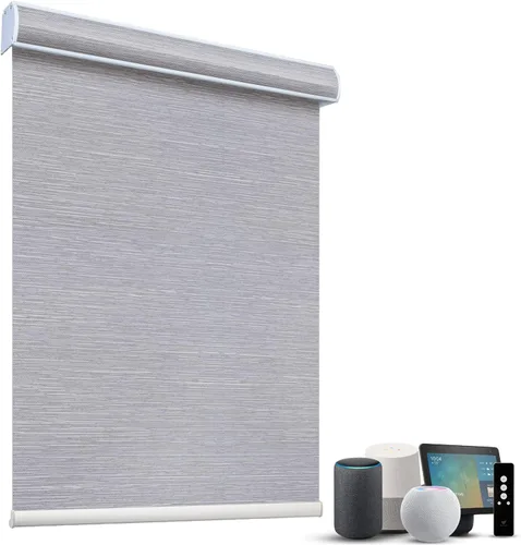 Vista 59 de SmartWings Persianas Motorizadas con Sombras para Ventana Control Remoto Funciona con Thread Apple Homekit Z-Wave Alexa 100% Blackout de Doble Cara