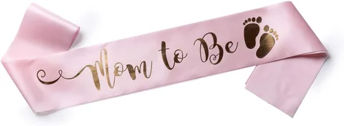 Vista 9 de OLILLY Banda perfecta para mamá blanca y dorada: disfruta de tu baby shower (blanco)