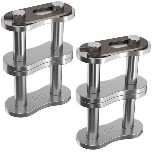 Vista 10 de 3pcs #50-2 Cadena de rodillos de doble hebra Enlace maestro, enlace de conector de acero al carbono ajustable