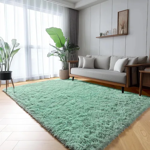 Vista 45 de ONASAR - Alfombra redonda rosa claro de 2 pies, esponjosa, lavable, tapete de gato o perro, suave, afelpada, peluda, tapete circular para dormitorio