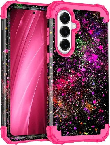 Vista 48 de Casetego Funda para Galaxy A16 5G, que brilla en la oscuridad, tres capas, resistente, a prueba de golpes, protección completa, policarbonato duro