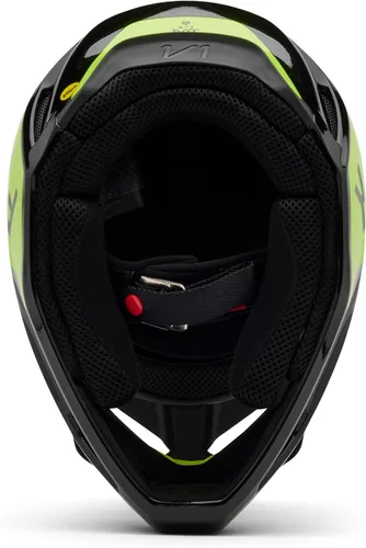 Vista 6 de Fox Racing Youth V1 Casco de Moto Motocross para Bicicleta de Tierra Gris/Amarillo Lean