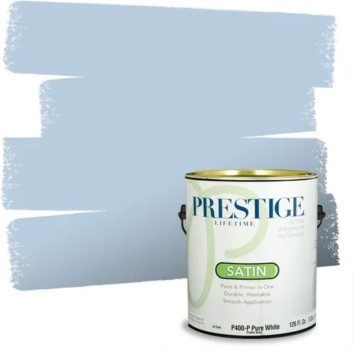 Vista 22 de Prestige Paints. - Base y pintura para exteriores en un solo galón, 1 galón. plano, comparable con Sherwin Williams Topsail.