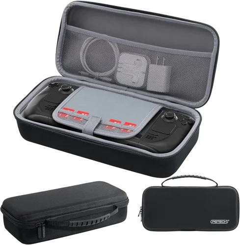 Stream Deck - Funda de transporte para baraja de vapor funda protectora rígida portátil de viaje con bolsillos para accesorios y fundas de juego en