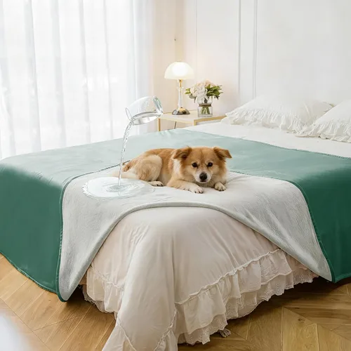Vista 18 de Manta impermeable para perros pequeños, a prueba de fugas, manta reversible para sofá, cama, protector de muebles lavable a máquina, 25 x 35 Beige