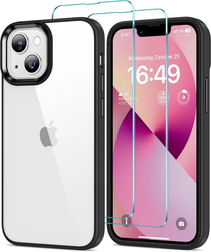 Vista 41 de HOOMIL Funda para iPhone 11 con 2 protectores de pantalla de vidrio templado, no amarillea, protección contra caídas, arañazos, transparente, parte