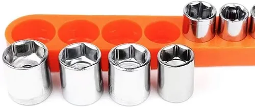 Vista 4 de Juego de llaves de vaso métricas de 1/4, juego de llaves hexagonales estándar, juego de 9 piezas de llaves de impacto