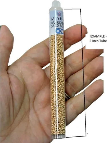 Vista 2 de Miyuki - Cuentas redondas de cristal rocailles redondas japonesas 11/0, tubo de aproximadamente 0.85 oz y 5 pulgadas