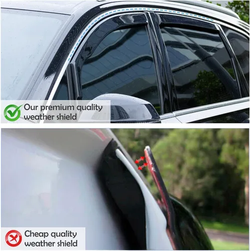 Vista 5 de in-Channel Window Visors Rain Guards Compatible with Chevy Equinox 2018 2019 2020 2021 2022 2023 2024, Sun Shields Window Deflector, 4pcs