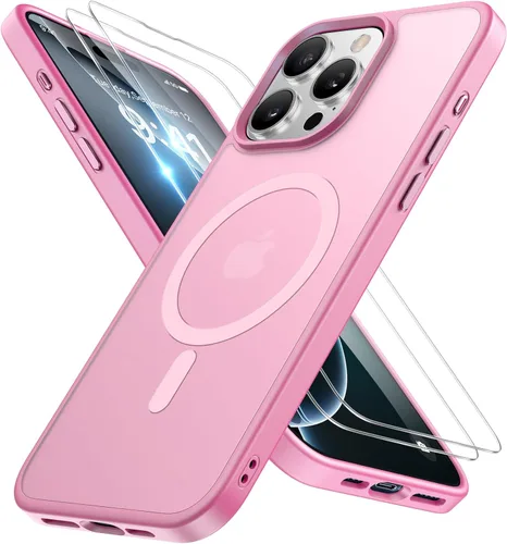 Vista 16 de Miracase - Funda magnética para teléfono 17 (compatible con MagSafe) con protector de pantalla de grado militar, funda mate translúcida antihuellas