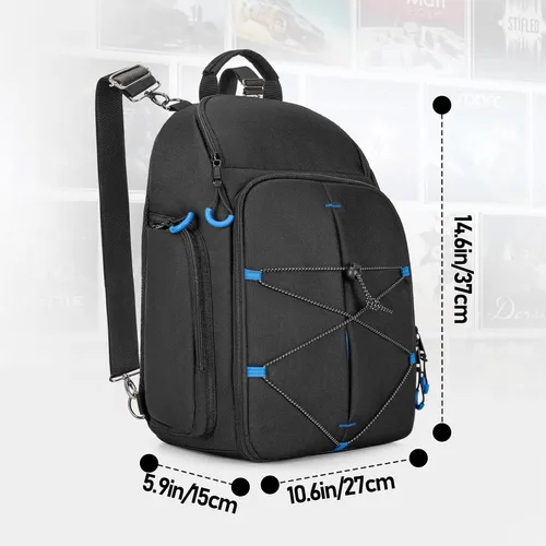 Vista 6 de PGmoon Carrying Case Compatible with PSVR2, Protective Storage Backpack for PSVR 2 Headset & Touch Controllers and More, Individual Room for