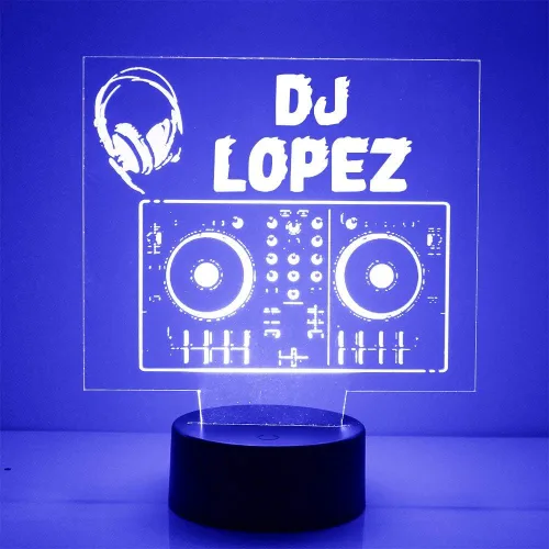 Tablero de DJ personalizado LED claro acrílico con control remoto, colores