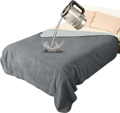 Vista 15 de Catalonia Manta impermeable para cama, funda reversible de forro polar, protector de muebles lavable a prueba de líquidos