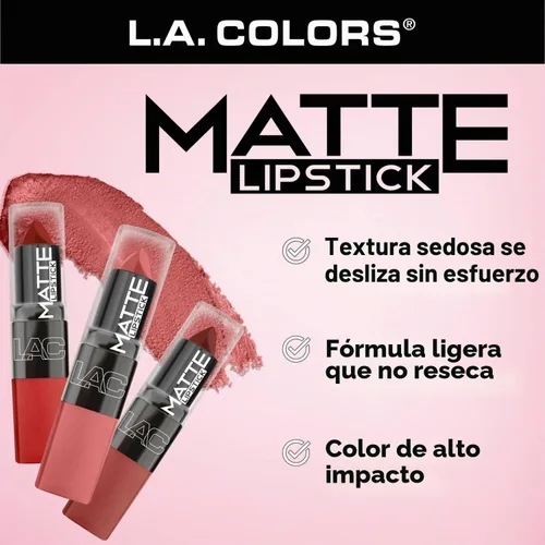 Vista 5 de L.A. COLORS Barra de labios mate, efecto embrujo CML472