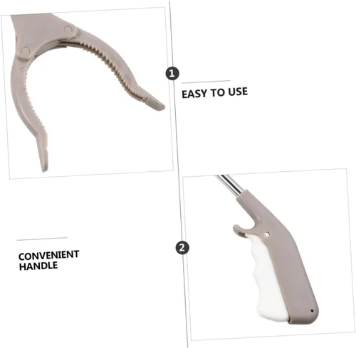 Vista 6 de Baluue Abrazadera de basura, pinza de basura larga, accesorios sanitarios, herramienta de alcance, 1 ud