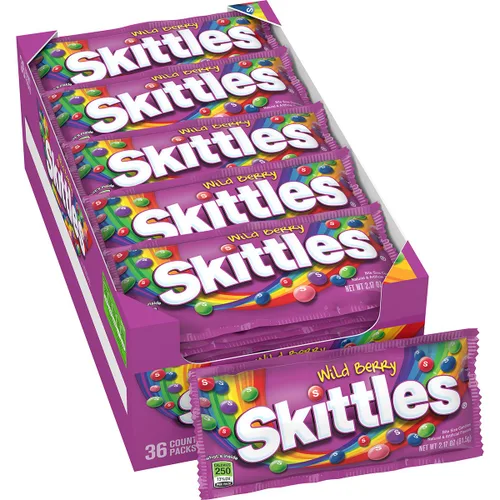 Vista 12 de SKITTLES Caramelos Masticables Originales, Tamaño Completo - 2.17 oz, Paquete de Dulces a Granel de 36