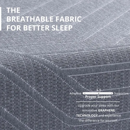 Vista 3 de EGOHOME Colchón de espuma viscoelástica Queen de 10 pulgadas para dolor de espalda, cama de gel de cobre refrescante en una caja, espuma fabricada