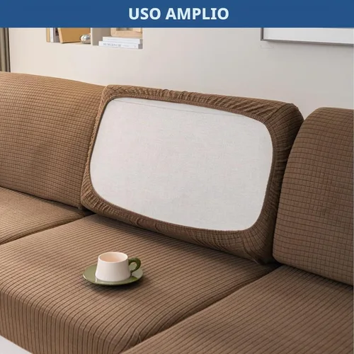 Vista 7 de Eismodra - Funda de sofá modular y en forma de L, funda para chaise longue, funda elástica mágica para sofá de 3 cojines en forma de L, funda