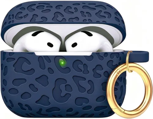 Vista 26 de Compatible con funda AirPods Pro 2019, Gawnock Funda de silicona suave y flexible para funda AirPods Pro para mujeres y niñas con llavero (Caqui)