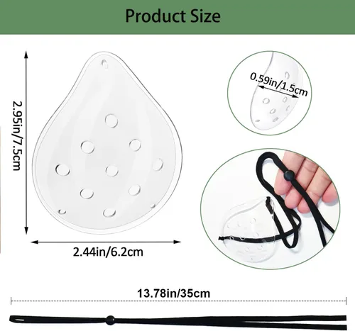 Vista 5 de 2 protectores de ojos transparentes para cirugía de cataratas, parche protector de ojos con ventilación dura con banda elástica extendida, protector