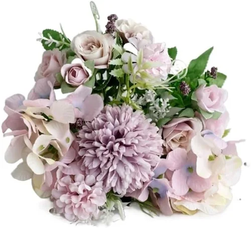 1 ramo de flores artificiales de peonía de seda para decoración de boda, ramo de flores de otoño, decoración de hotel, decoración de hotel, mesa de