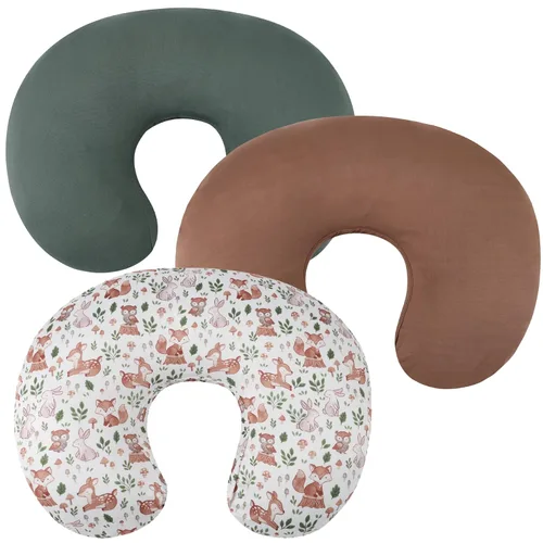 Vista 19 de Juego de 3 fundas de almohada de lactancia para madres que amamantan, ultra suave, ajuste elástico, almohadas de lactancia estándar