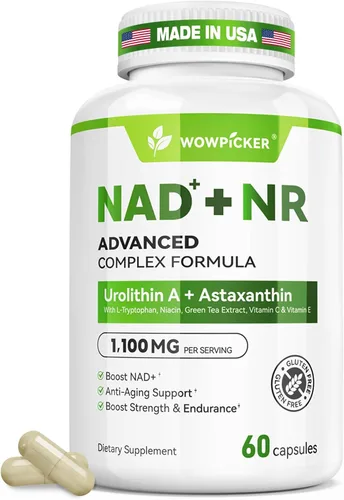 Suplemento liposomal NAD+ para mujeres de 1,100 mg - Alternativa al suplemento NMN - Extracto de té verde + astaxantina - potenciador puro de NAD