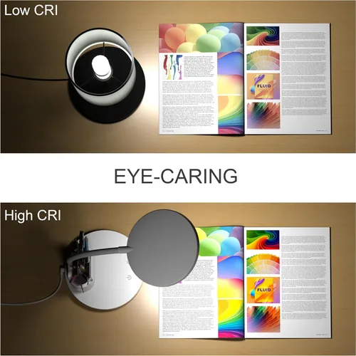 Vista 4 de Lámpara de escritorio Vicsoon, lámpara de escritorio LED para oficina en casa, lámpara de mesa táctil con 3 modos de color y brazo ajustable